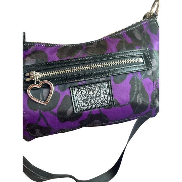 Coach Poppy Purple Leopard Print Crossbodt and Wristlet - Picture 13 of 15